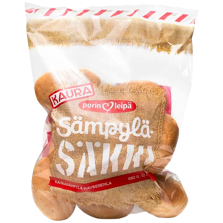 Porin Leipä Kaurasämpyläsäkki 10kpl/450g