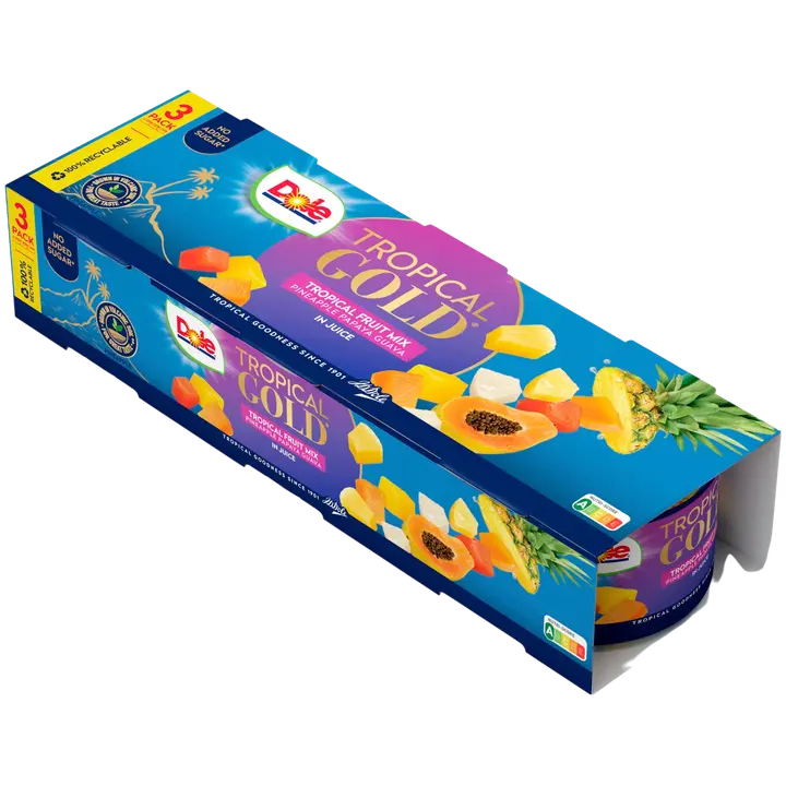 Dole Tropical Gold Trooppisia hedelmiä mehussa 3-pack 3x227/139g