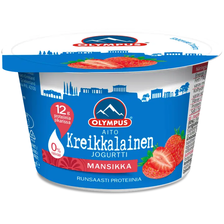 Olympus Kreeka jogurt 0%, maasikamaitseline, 150 g