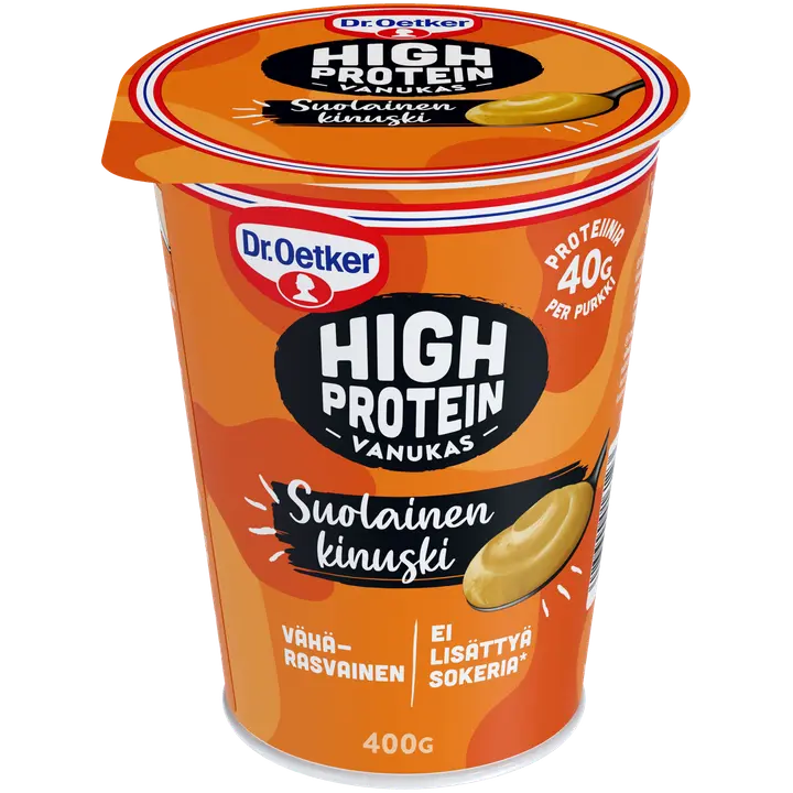 Dr. Oetker High Protein vanukas suolainen kinuski 400 g