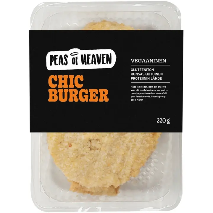 Peas of Heaven herneproteiini chic burger vegaaninen 220g