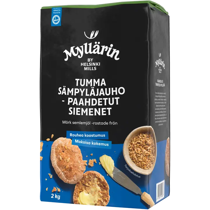 Myllärin Tumma Sämpyläjauho -paahdetut siemenet 2 kg