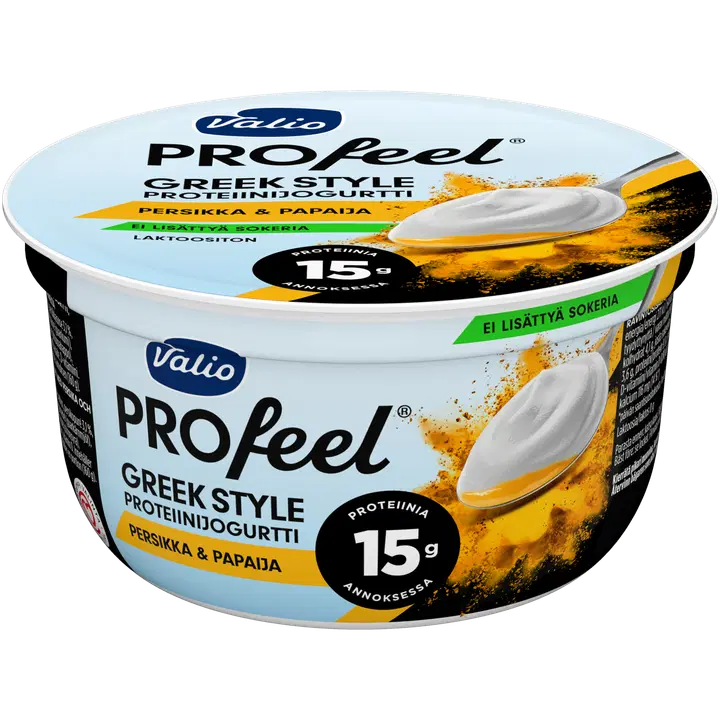 Valio PROfeel® Greek Style proteiinijogurtti 160 g persikka-papaija laktoositon
