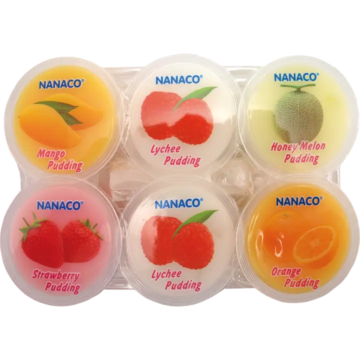 Nanaco Vanukas hedelmämix kookos, litsi, hunajameloni, mango, appelsiini, mansikka 480g