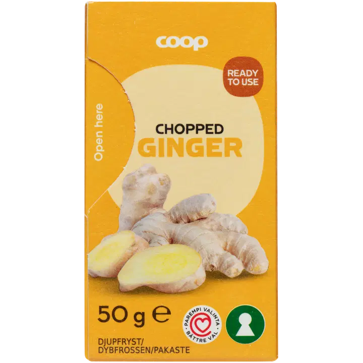 Coop hienonnettu inkivääri 50 g pakaste