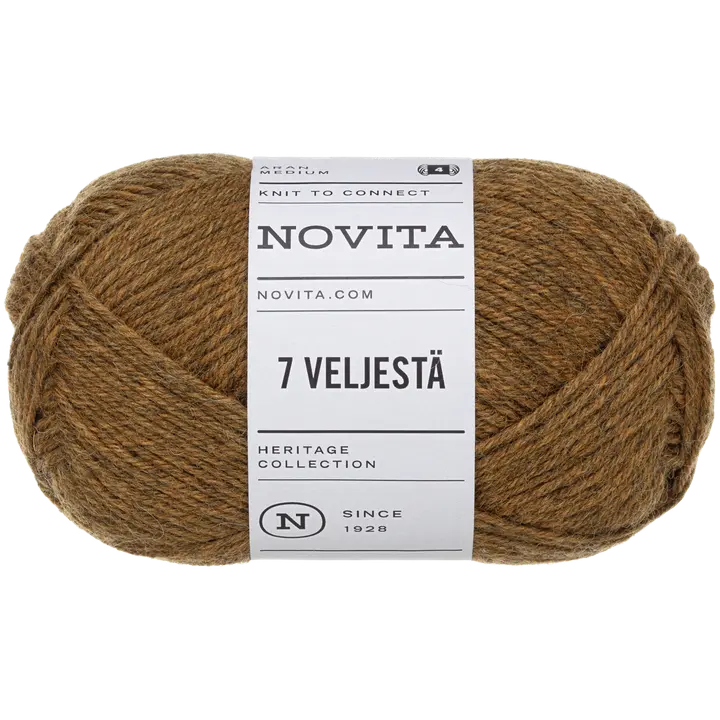 Novita lanka 7 Veljestä 100 g kupari 646