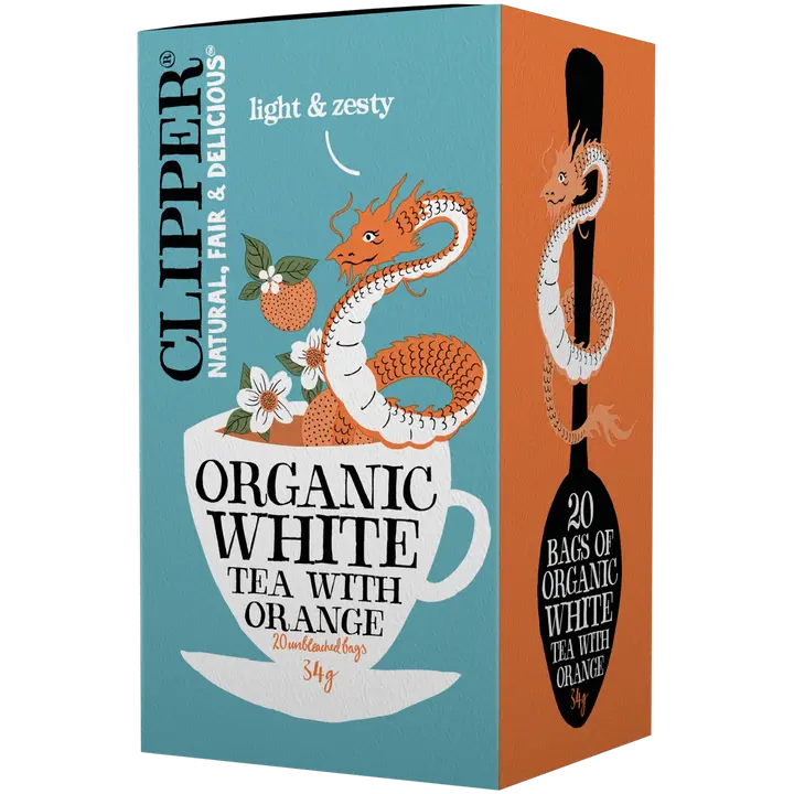Clipper Luomu Valkoinen tee, appelsiini 20ps / 34g
