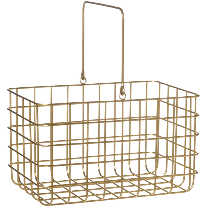 4Living Säilytyskori Shine sangalla kulta 26,5x18,5x17 cm