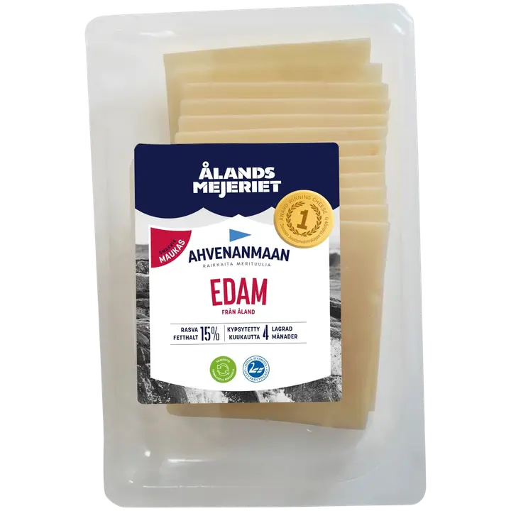 Ahvenanmaan 200g Edam 15% viipaleet