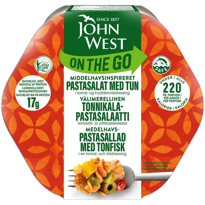John West On The Go Välimeren tonnikala-pastasalaatti 220g