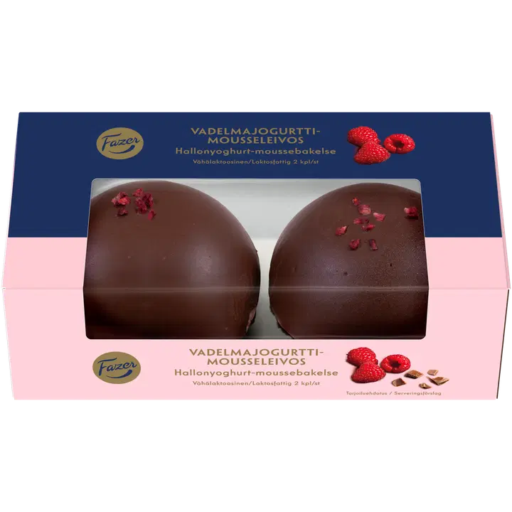 Fazer Vadelmajogurtti -mousseleivos 2kpl 130g