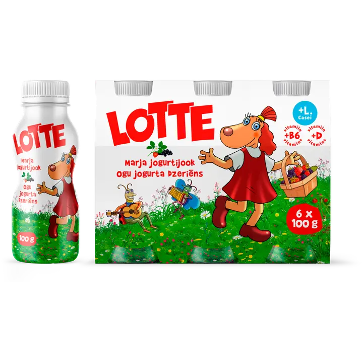 Tere Lotte marjajogurt, 6 x 100g