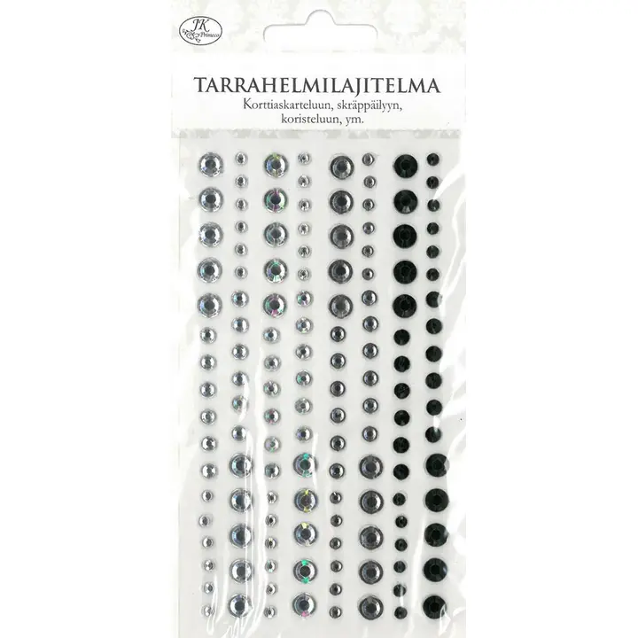 J.K. Primeco glitterhelmilajitelma tarralla hopea/musta