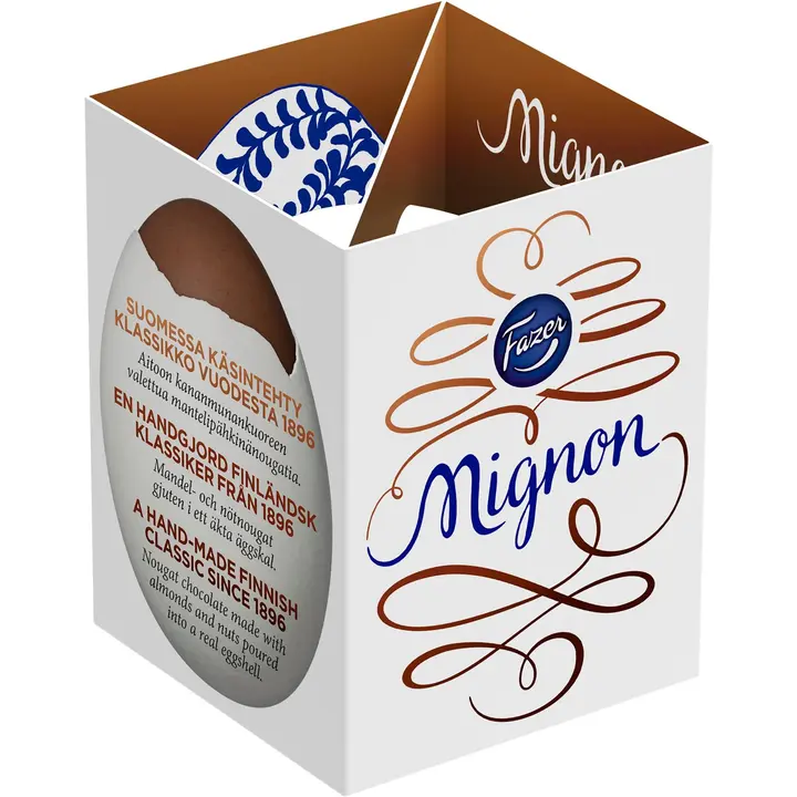 Fazer Mignon manteli-pähkinänougat suklaamuna 52g