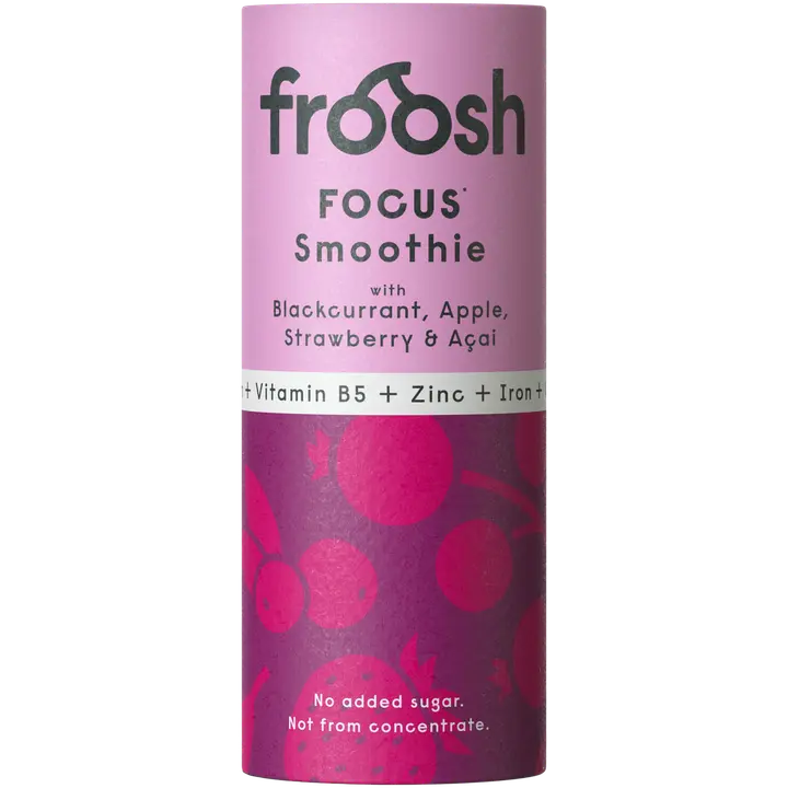 Froosh Smoothie Focus Mustaherukka, Mansikka & Acai 235 ml