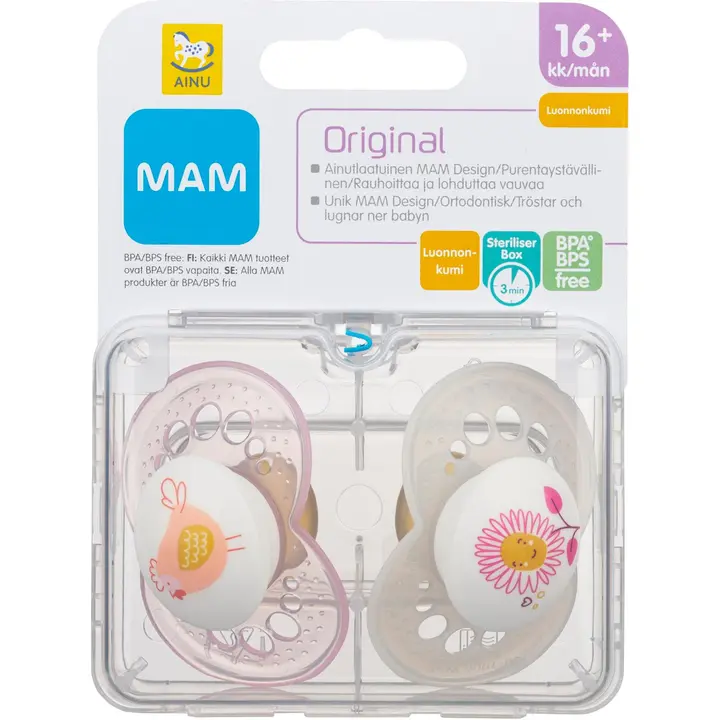 Ainu Mam Original +16kk luonnonkumi 2kpl tutti