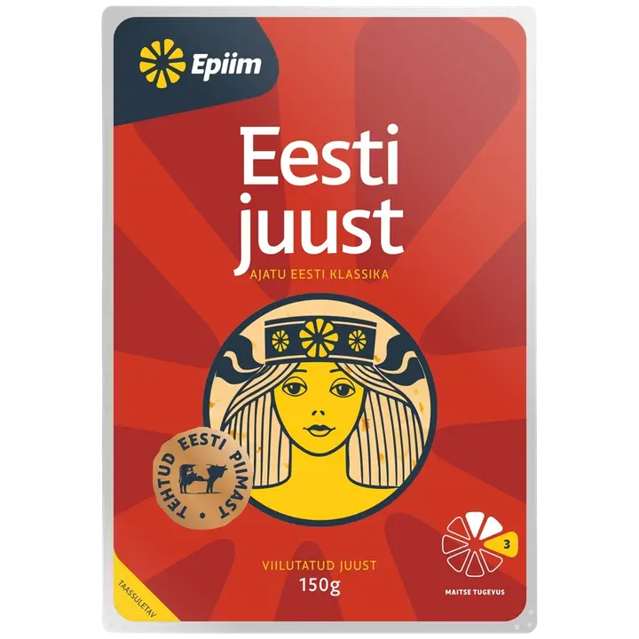 E-Piim Eesti juust, viilutatud, 150 g