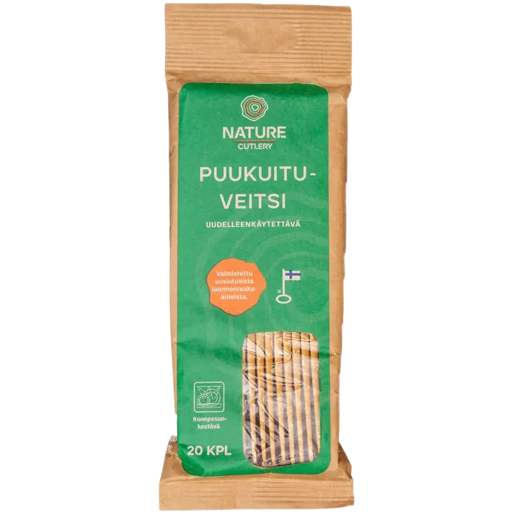 Nature Line puukuituveitsi 20 kpl, valmistettu uusiutuvista raaka-aineista, uudelleenkäytettävä