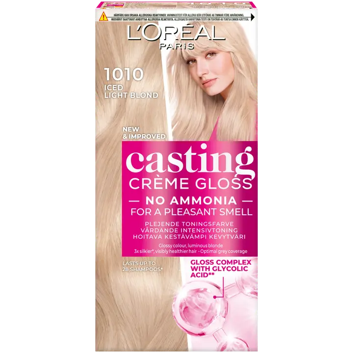 L'Oréal Paris Casting Crème Gloss Glossy Blonds 1010 Iced Light Blonde Kirkas Tuhkanvaalea kevytväri 1kpl