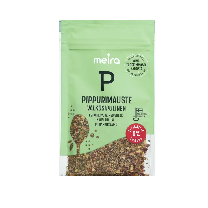 Meira Pippurimauste valkosipulinen ei lisättyä suolaa 23g