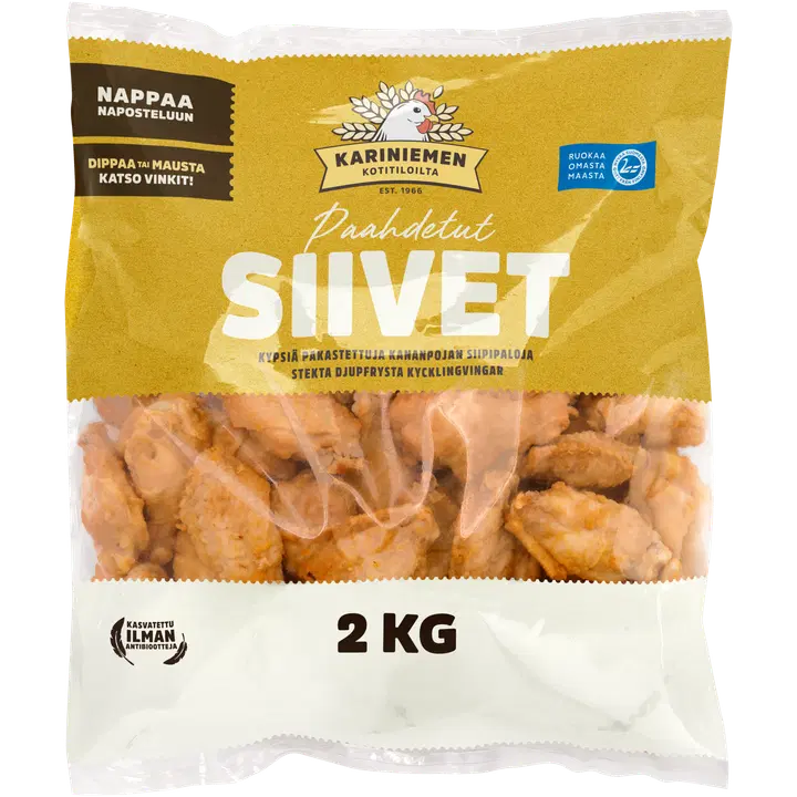Kariniemen Kananpojan Paahdetut Siivet pakaste 2 kg