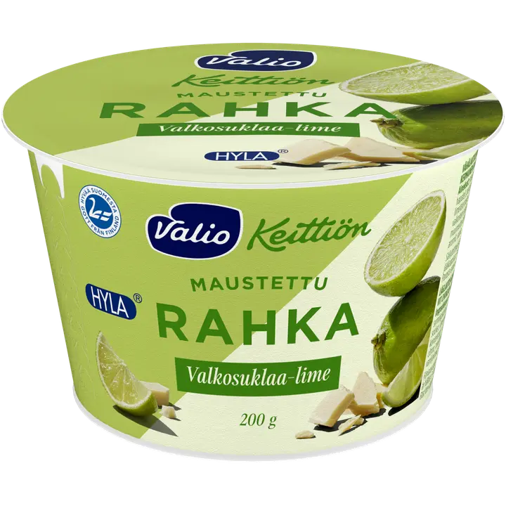 Valio Keittiön maustettu rahka 200 g valkosuklaa-lime vähälaktoosinen