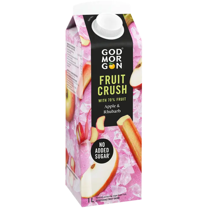 God Morgon Fruit Crush Omena & raparperi mehujuoma 1 L