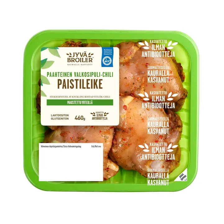 Jyväbroiler Broilerin Paistileike Paahteinen Valkosipuli-Chili 460g