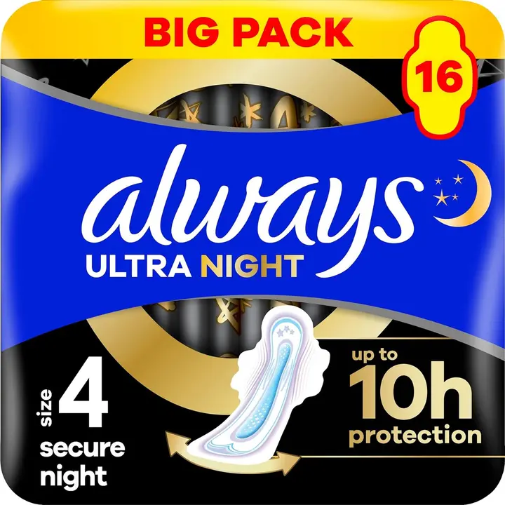 Always Ultra Secure Night hügieeniside 16tk