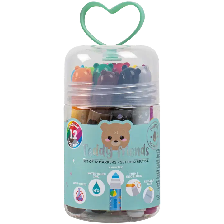 Legami viltpliiatsid purgis 12tk teddy friends