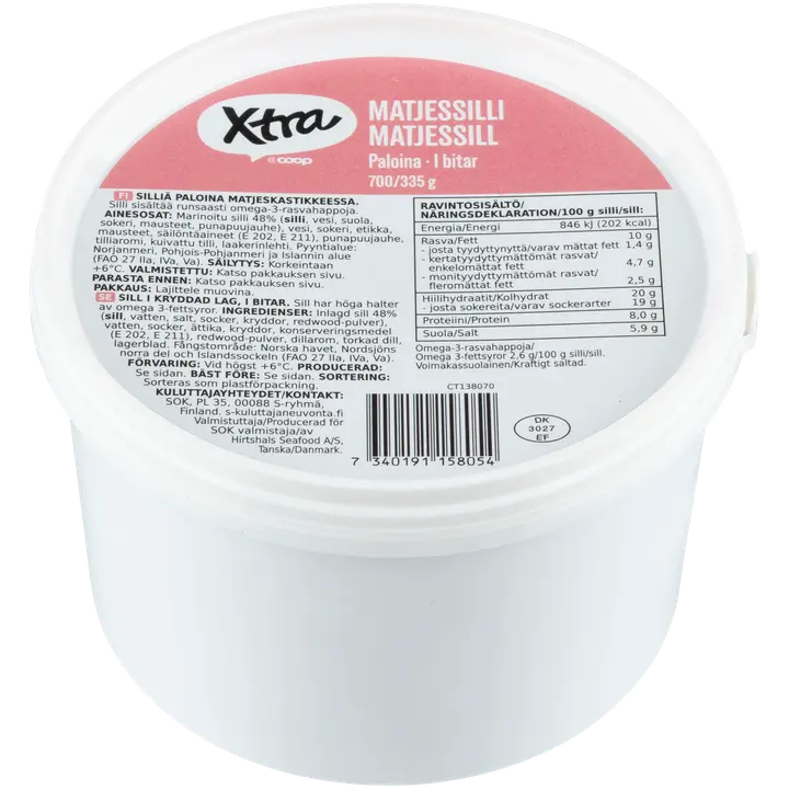 Xtra matjessilli 700/335 g