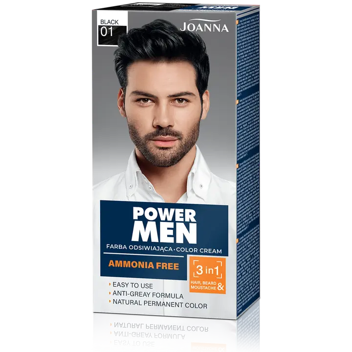 Joanna Power men hiusväri 01 musta permanent