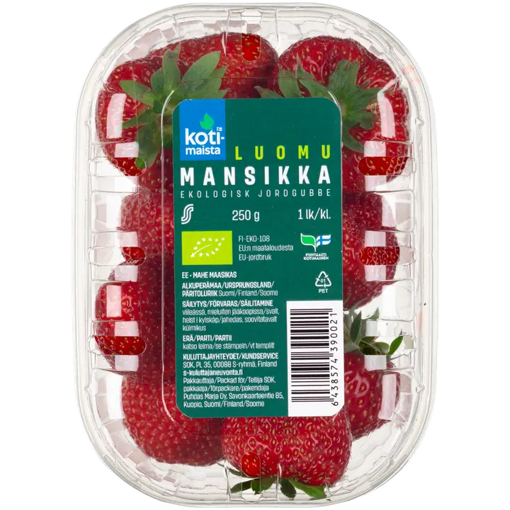 Kotimaista Mansikka 250g Luomu