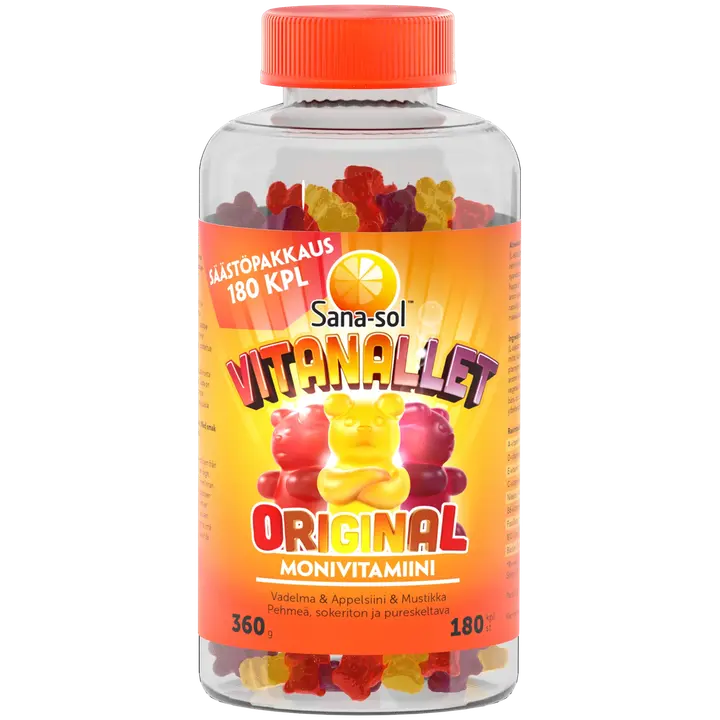 Sana-sol Vitanallet Original monivitamiini 180kpl/360g