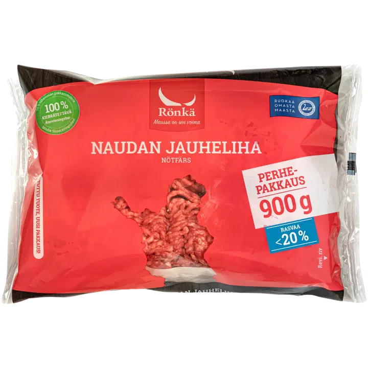 Rönkä Naudan jauheliha 20% 900g