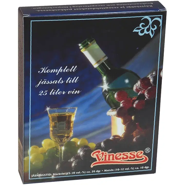VINESSE Käymisaineet 25 l viiniä omista marjoista ja hedelmistä