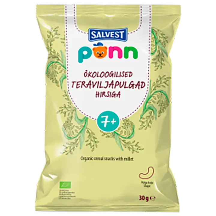 Põnn öko teraviljapulgad hirsiga 30g 7+ 30 g