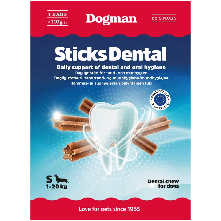 Dogman Sticks Dental S 28-pack 4x110g