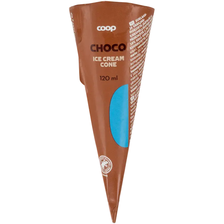 Coop jäätelötuutti suklaa 120 ml/69 g