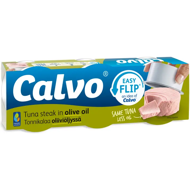 Calvo tonnikala oliiviöljyssä 3x65/52g