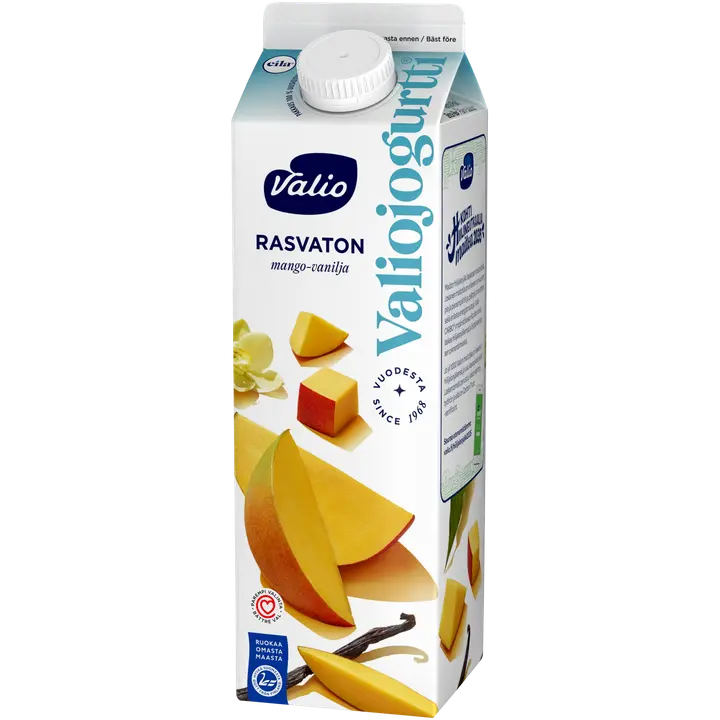 Valiojogurtti® 1 kg rasvaton mango-vanilja laktoositon