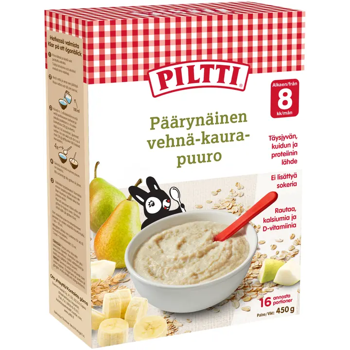 Piltti 450g Päärynäinen vehnä-kaurapuurojauhe 8kk