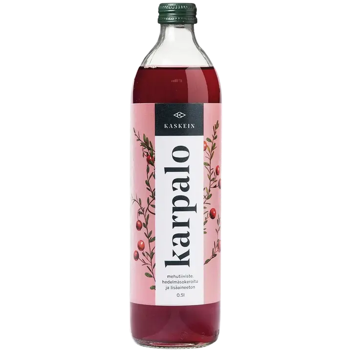 Kaskein fruktoosilla makeutettu karpalomehutiiviste 0,5l