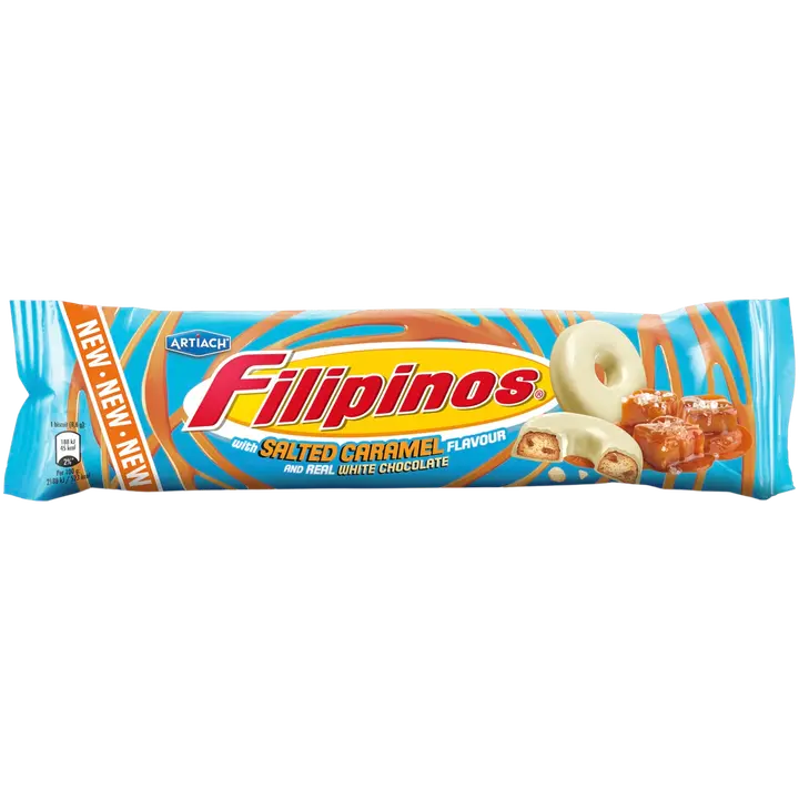 Filipinos 128g Suolainen kinuski Keksi valkosuklaalla