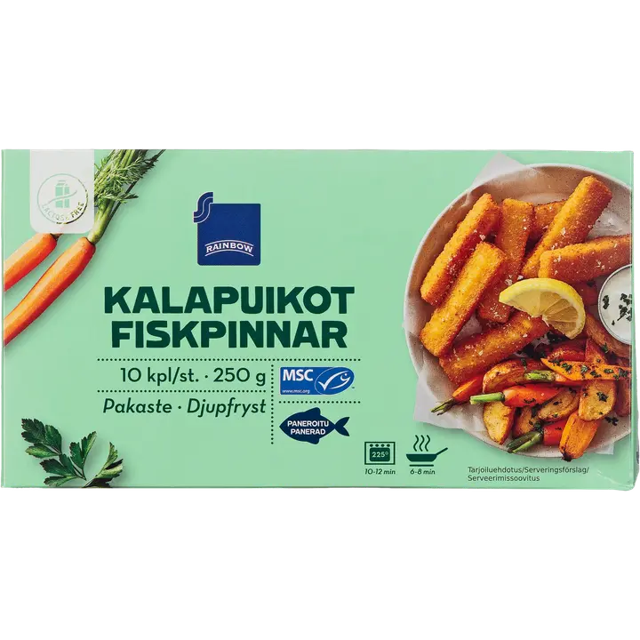 Rainbow 250g/10kpl kalapuikot MSC pakaste