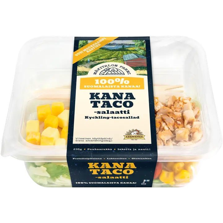 Mäkitalon Farmi Salaattiateria Kana-taco 235g