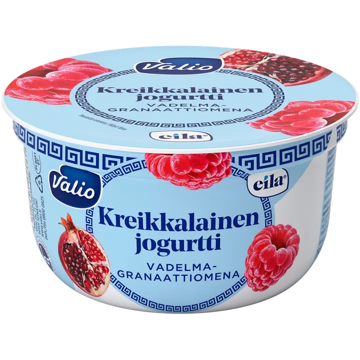 Valio kreikkalainen jogurtti 150 g vadelma-granaattiomena laktoositon