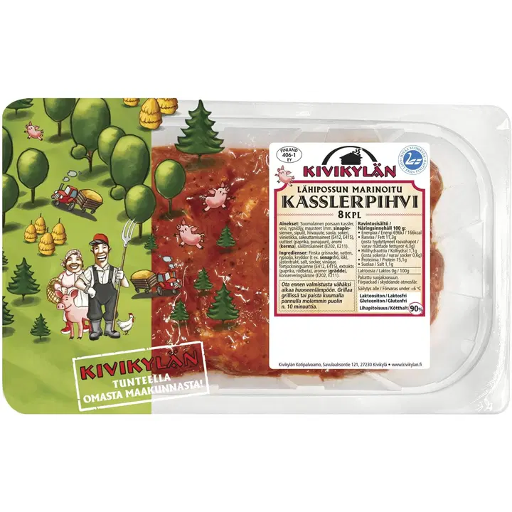 Kivikylän Porsaan marinoitu kasslerpihvi 1,4kg