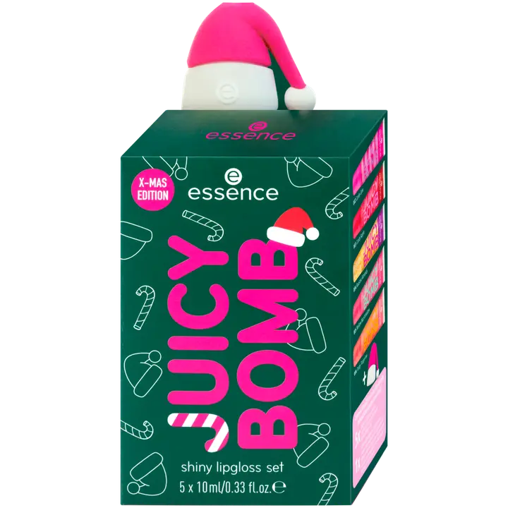 essence JUICY BOMB Xmas edition shiny lipgloss set 01 Holly Jolly, Juicy! 6 st