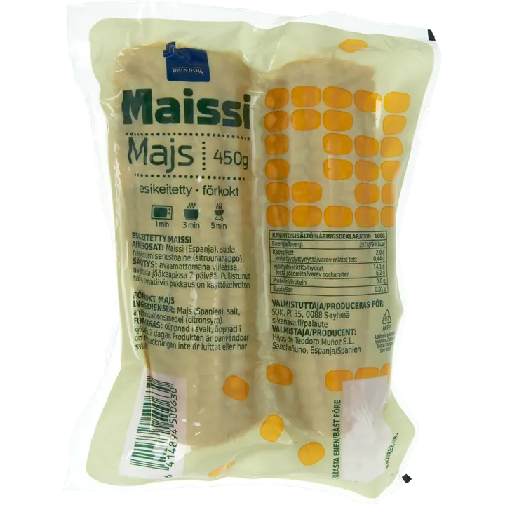 Rainbow esikeitetty maissi 450 g